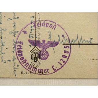 Saksalainen postikortti Männer der Westfront Oberleutnant Jaworski. Espenlaub militaria